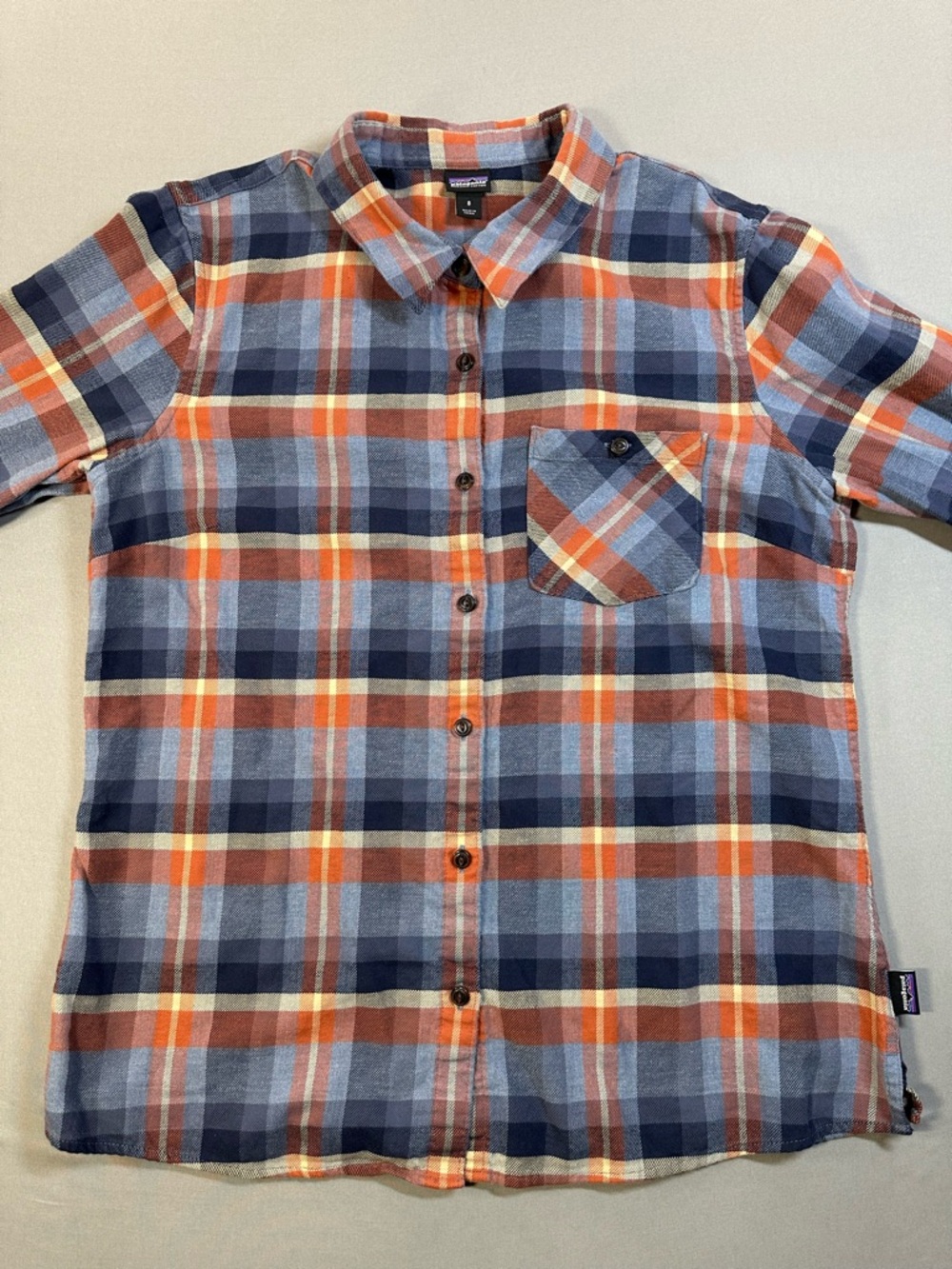 Patagonia Heywood Flannel Shirt, Button Up, Organic Cotton - Womens 8 - Picture 5 of 15